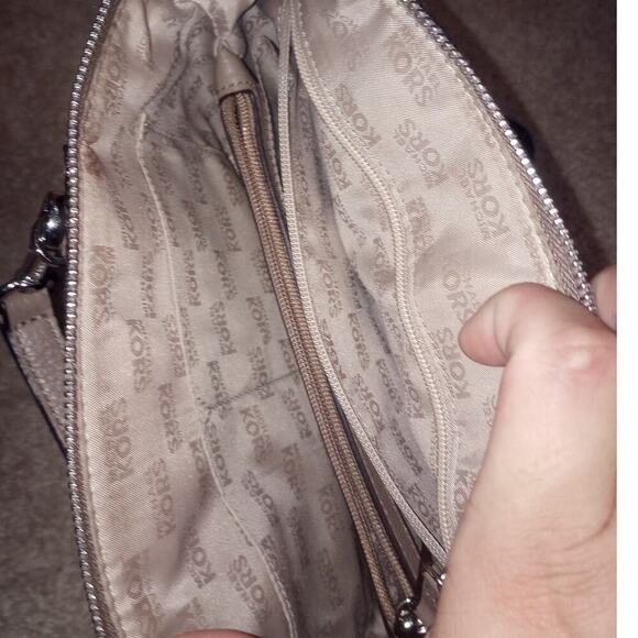 Michael Kors Snakeskin Crossbody Purse Riley Exotic Small Diamond Patchwork - Picture 2 of 2